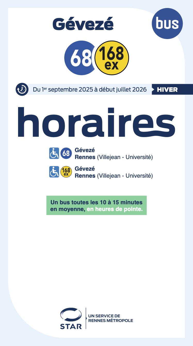 Lien vers le site de la ligne 68 du réseau STAR